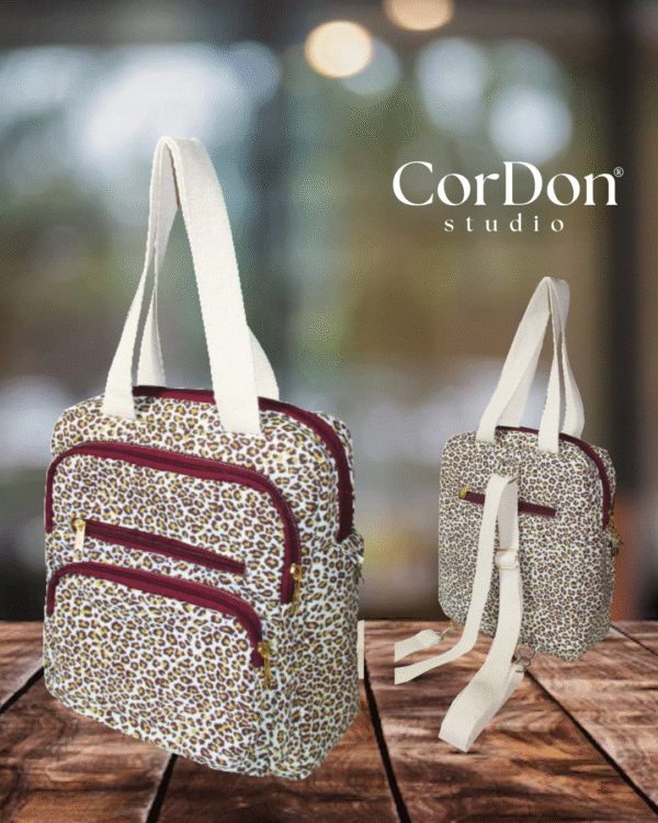 Bolsa Mochila Love Animal Print - Apostila com modelagem em PDF