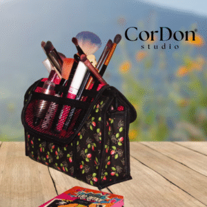 Necessaire Rosas com 2 compartimentos  - Apostila com modelagem em PDF
