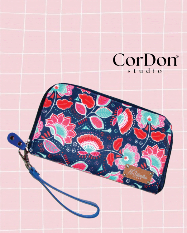 Carteira Floral Sanfona - Apostila com modelagem em PDF